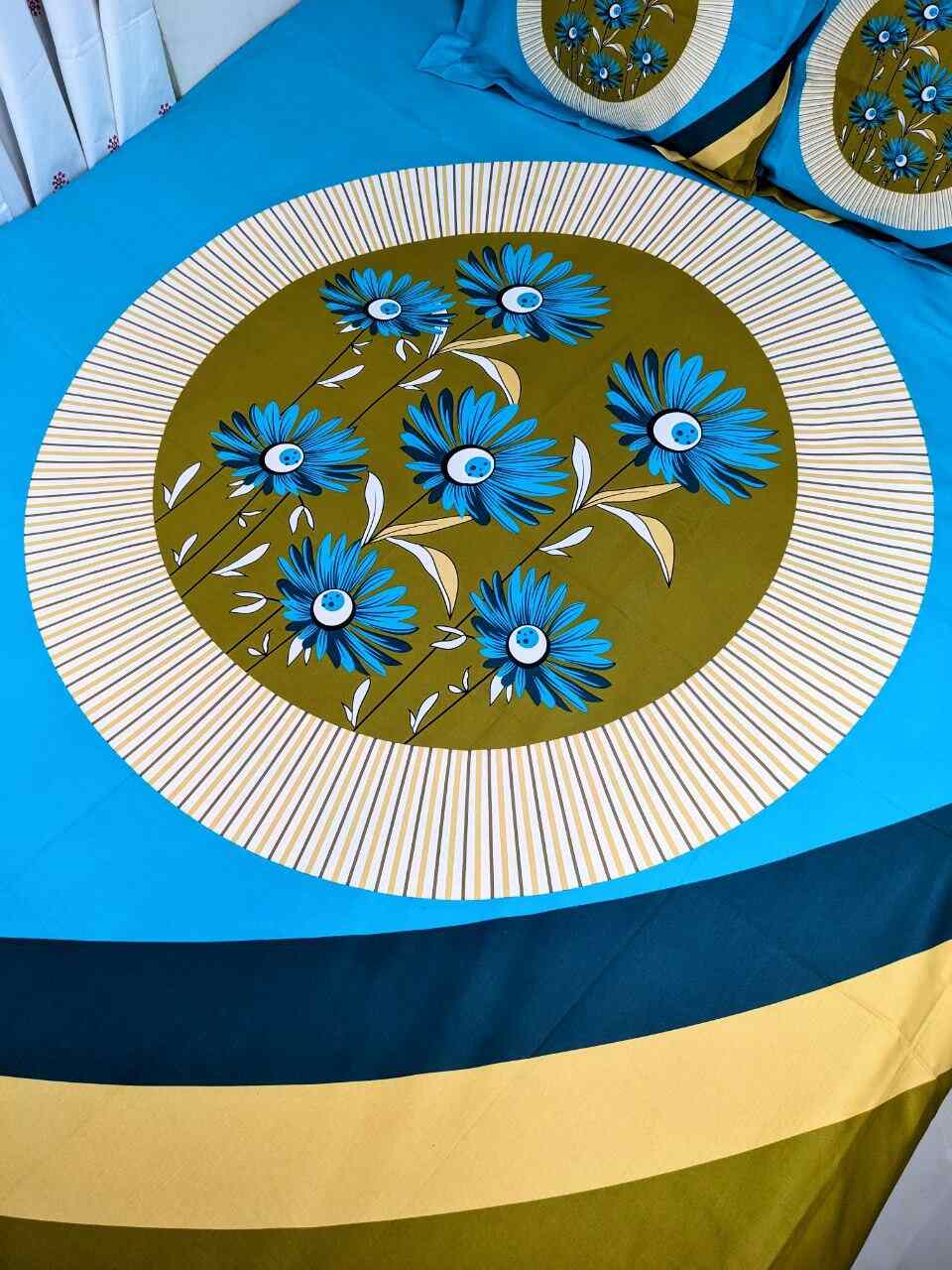 100% Twill Fabric High Quality Standard Design Bedsheet  (৩ পিসের সেট)